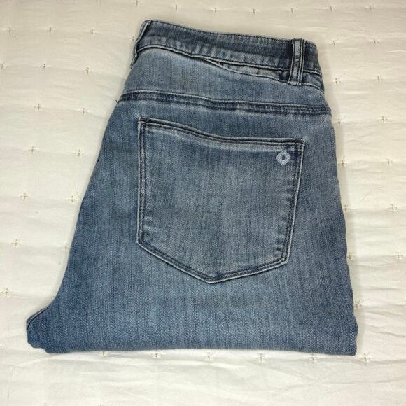 Democracy "Ab"solution Mid Rise Straight Leg Stretch Denim Jeans Women's 10 Blue - Picture 12 of 12